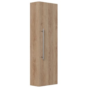 Posseik Bad-Hängeschrank Kapea, Eiche hell, 33 cm breit. Hängeschrank fürs Bad mit Metallgriff.