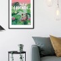 Disney Dschungelbuch Poster (30x40 cm) in Grün und Rosa im schwarzen Rahmen.