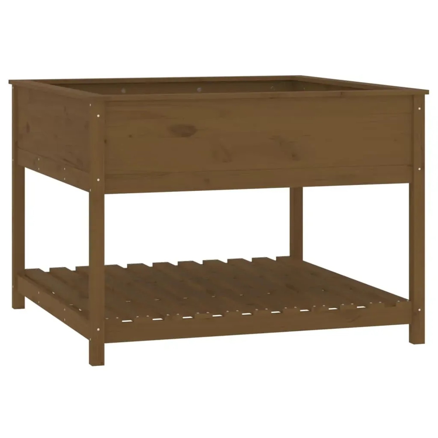 vidaXL Pflanzkübel mit Ablage Honigbraun 111,5x111,5x81 cm Kiefernholz 823804