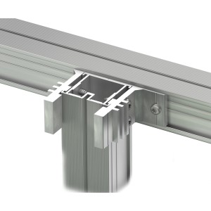 GS Aluecofix Pro Blendenhalter für 45x38 mm Aluprofile zur Terrassendielen-Befestigung.