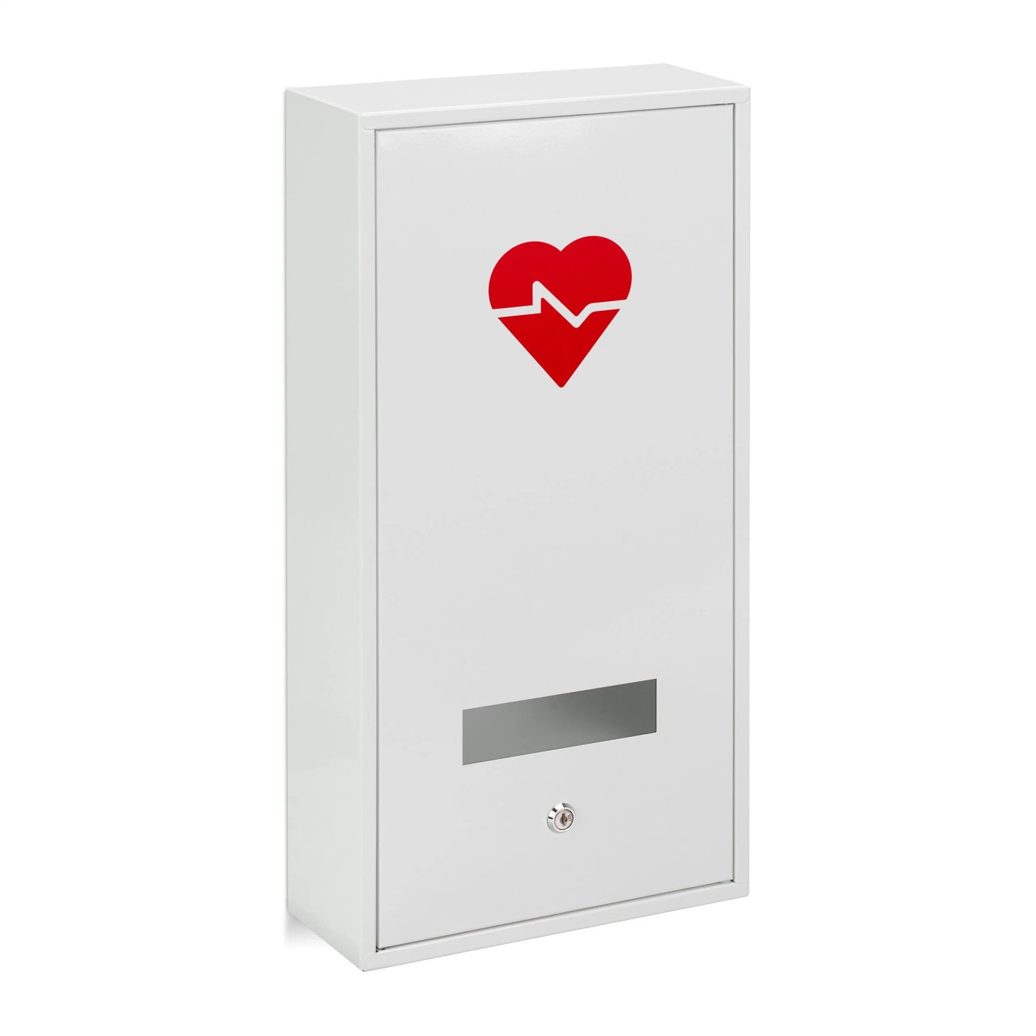 Relaxdays Medizinschrank Stahl Weiß Abschließbar 60 cm x 30 cm x 12 cm 3,2 kg