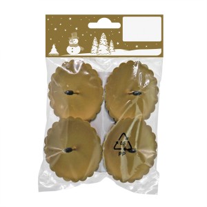 Metall-Kerzenhalter, rund, goldfarben, 6 cm, 4 Stück, für Adventskranz und Weihnachtsdekoration.