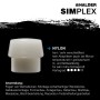 Halder Simplex Schonhammer Ø 40 mm TPE-soft Blau   Nylon mit Aluminiumgehäuse_7