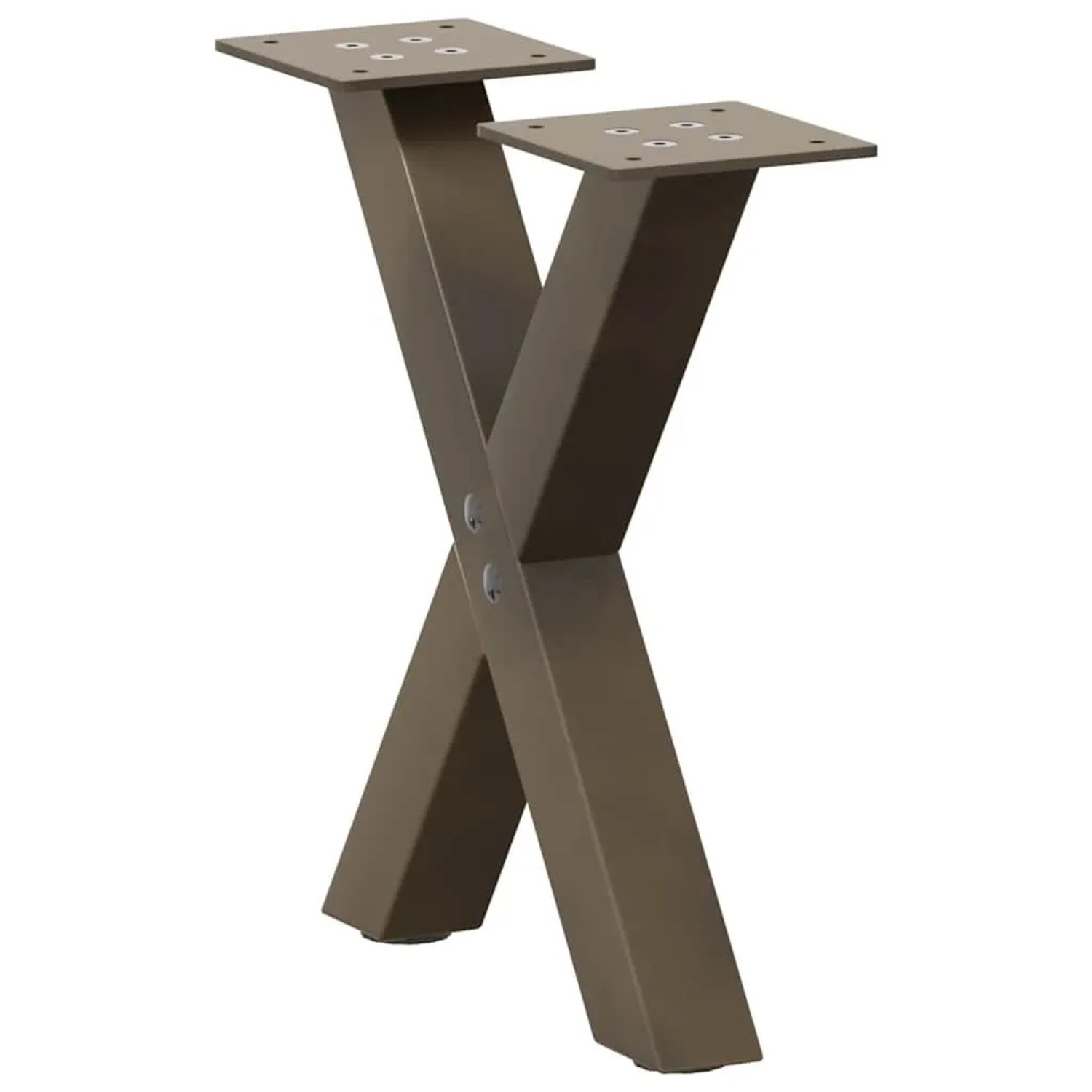 vidaXL Couchtischbeine X-Form 2 Stk Naturstahl 30x30-31 cm Stahl 4012871