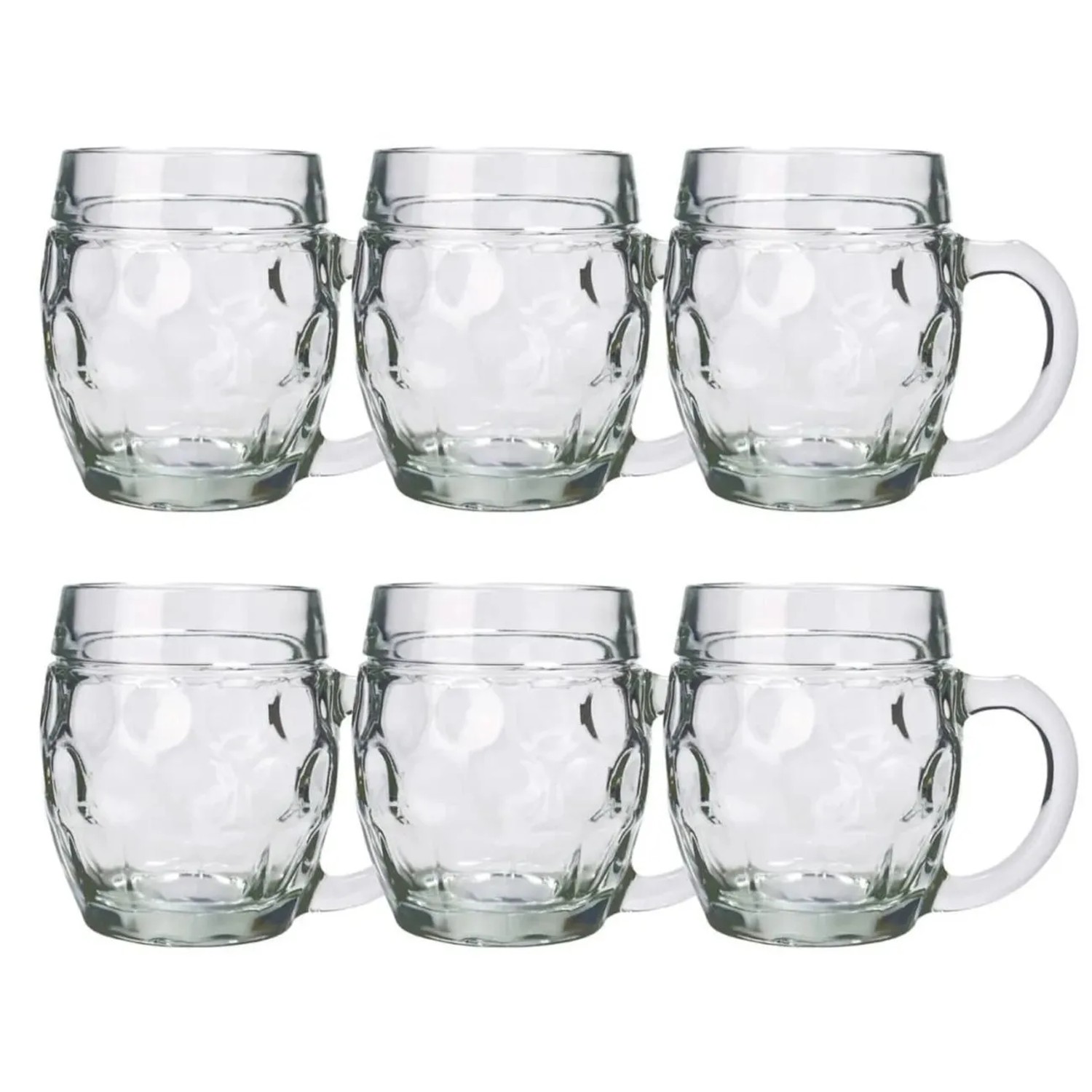 Ich-Zapfe Bierkrug Tübinger 0,5 Liter 6er Set aus Glas Klar