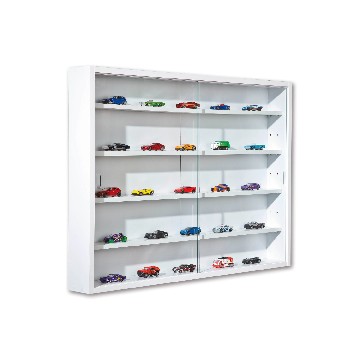 ebuy24 Comit Vitrinenschrank Wandhängend 2 Glastüren Weiss günstig online kaufen