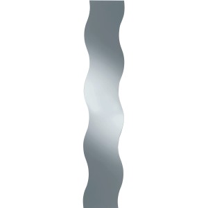Wandspiegel in Wellenform, 29x150 cm, modernes Design für Bad, Flur oder Wohnzimmer.