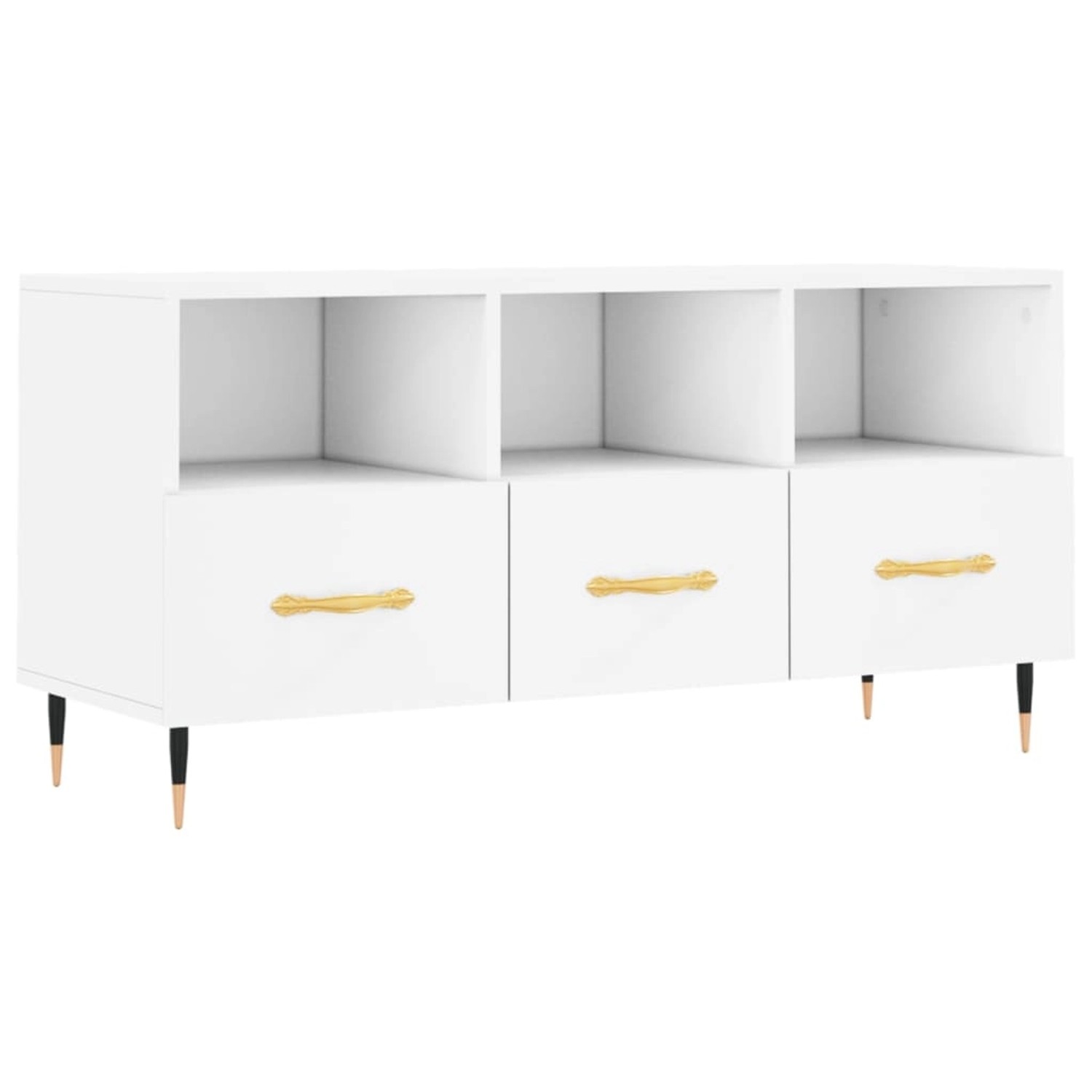vidaXL TV-Schrank Weiß 102x36x50 cm Holzwerkstoff 829012