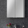 Fackelmann Spiegelschrank B.Perfekt, 60 cm, weiß, mit Beleuchtung und Softclose-Türen.