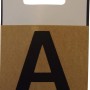 Schwarzer Klebebuchstabe A für Schilder, selbstklebend.