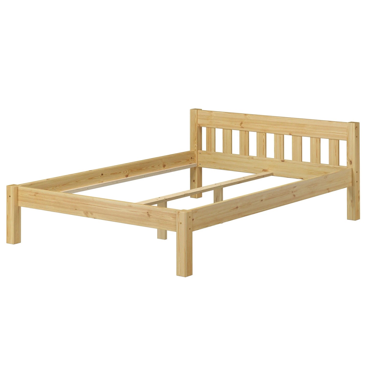 Erst-Holz Schönes Doppelbett Kiefer 140 x 200 cm für Jugendliche und Erwachsene Modell 38 ohne Zubehör