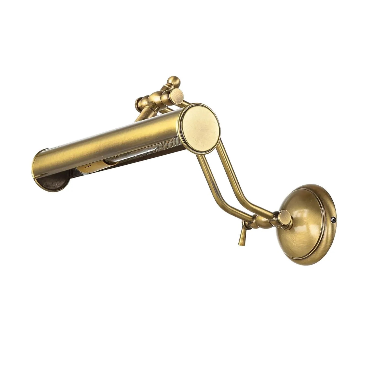 Licht-Erlebnisse Bilderleuchte Verstellbar Messing Massiv E14 30 cm Breit