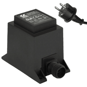 Schwarzer Kerry Electronics Trafo 12W mit 2-Pin-Stecker für Elektroinstallation.