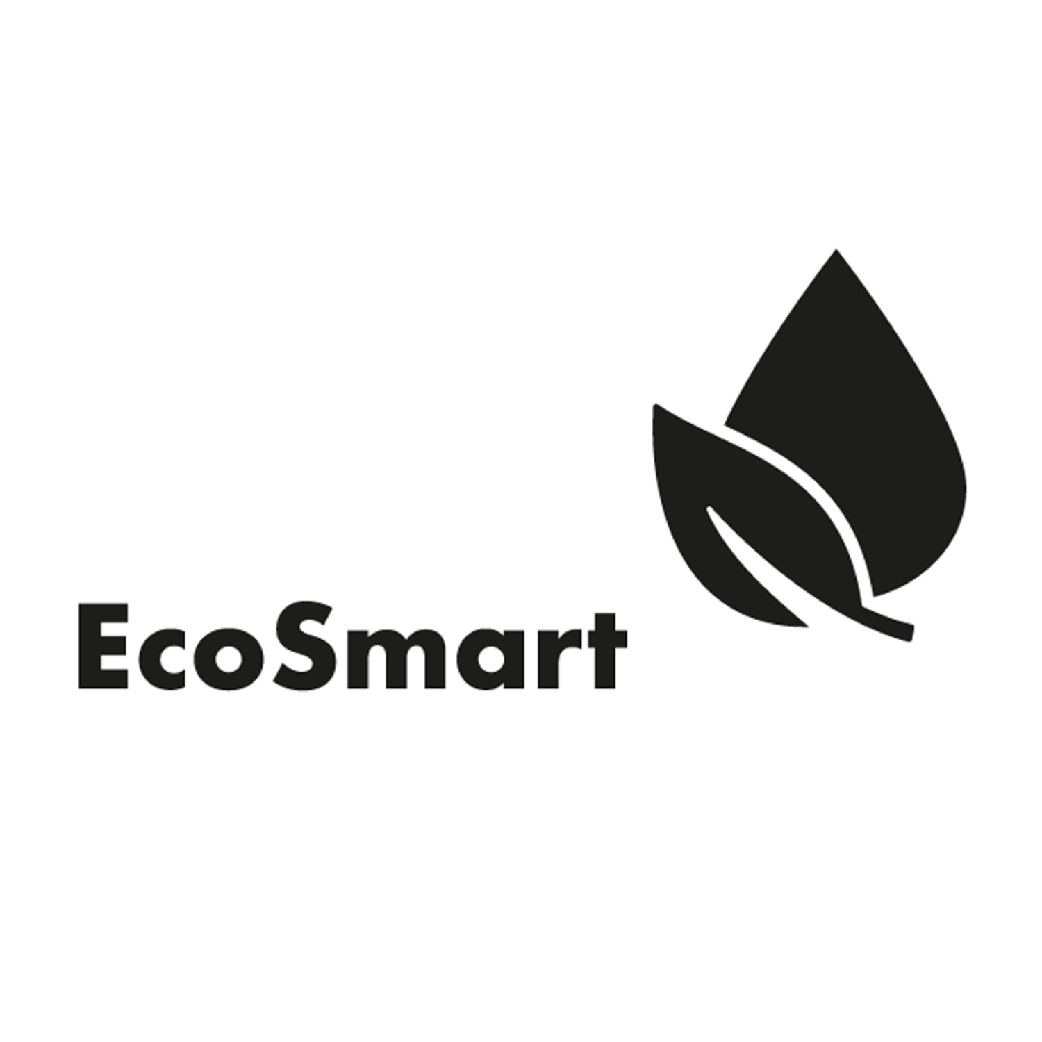EcoSmart Logo: Wassertropfen und Blatt symbolisieren Wassersparen beim Hansgrohe Duschsystem.