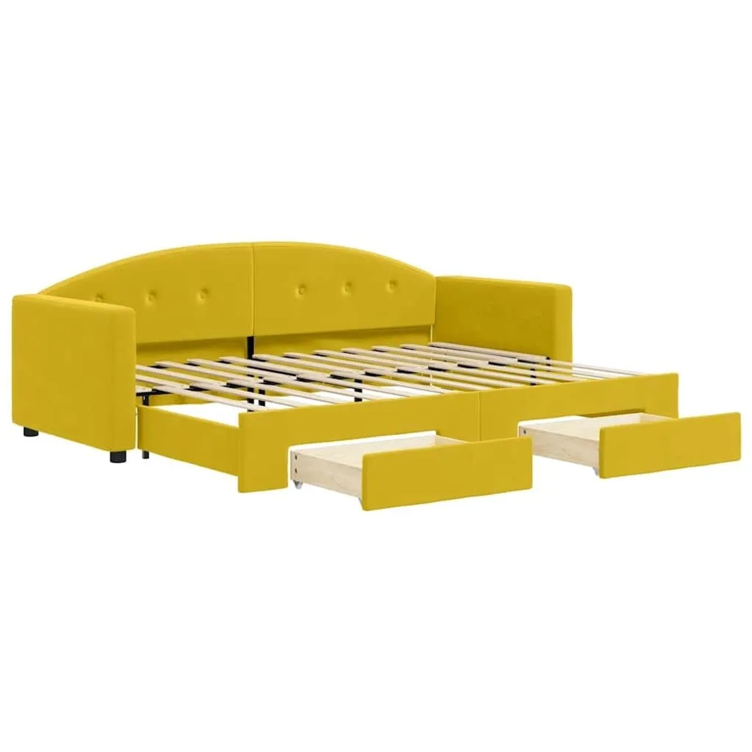 vidaXL Tagesbett Ausziehbar mit Schubladen Gelb 80x200 cm Samt 3197347 günstig online kaufen