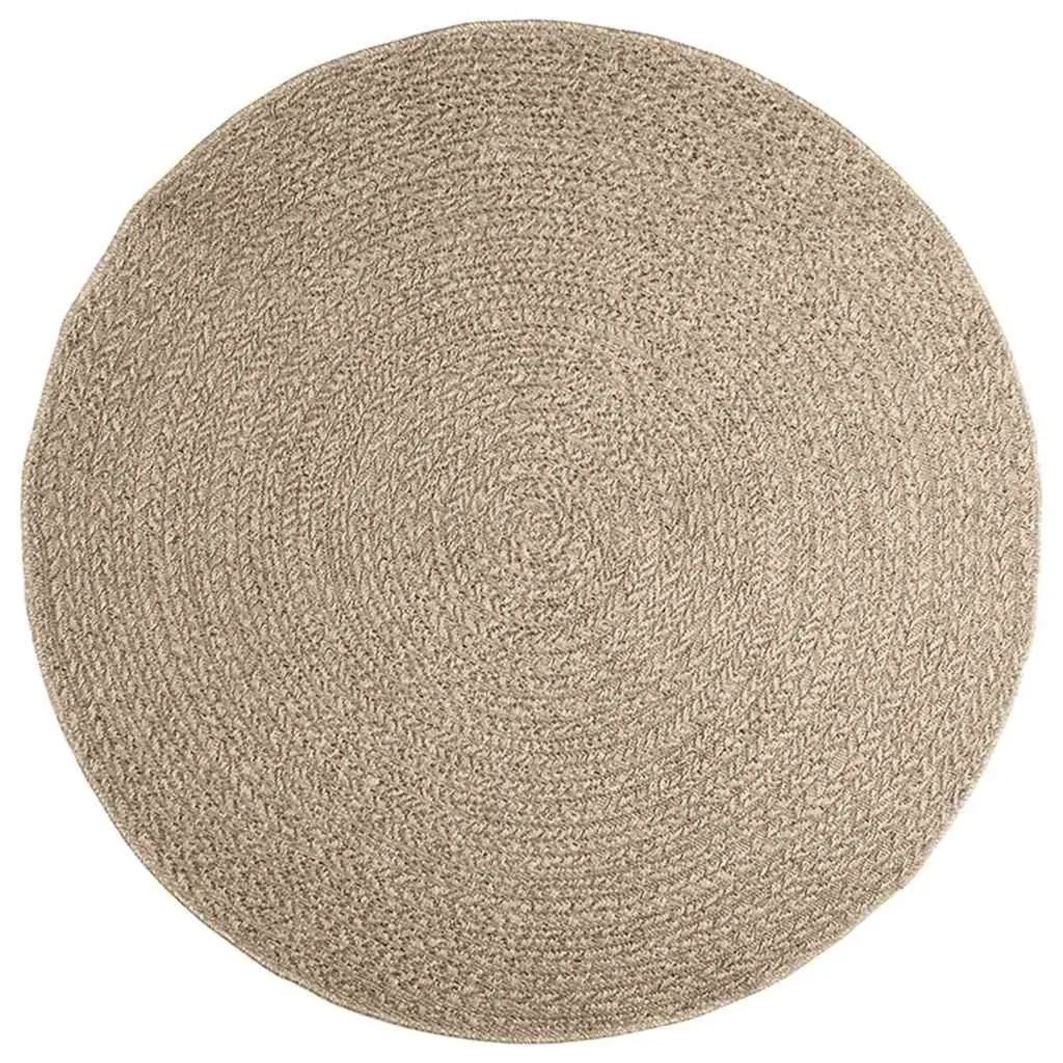 vidaXL Teppich ZIZUR Beige Ø 160 cm Jute-Optik Indoor und Outdoor 4010416 günstig online kaufen