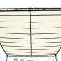 Detailansicht der cremeweißen Outsunny Pergola Gazebo mit Metallgestell. Markise für Garten und Terrasse.