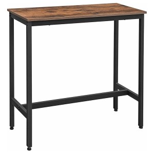 Songmics Bartisch Delon, 40x100x90 cm, braun-schwarz. Vintage Küchentisch mit Metallgestell.