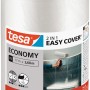 Tesa Easy Cover Economy XL Nachfüllrolle Abdeckfolie mit Klebeband für Renovierungsarbeiten.