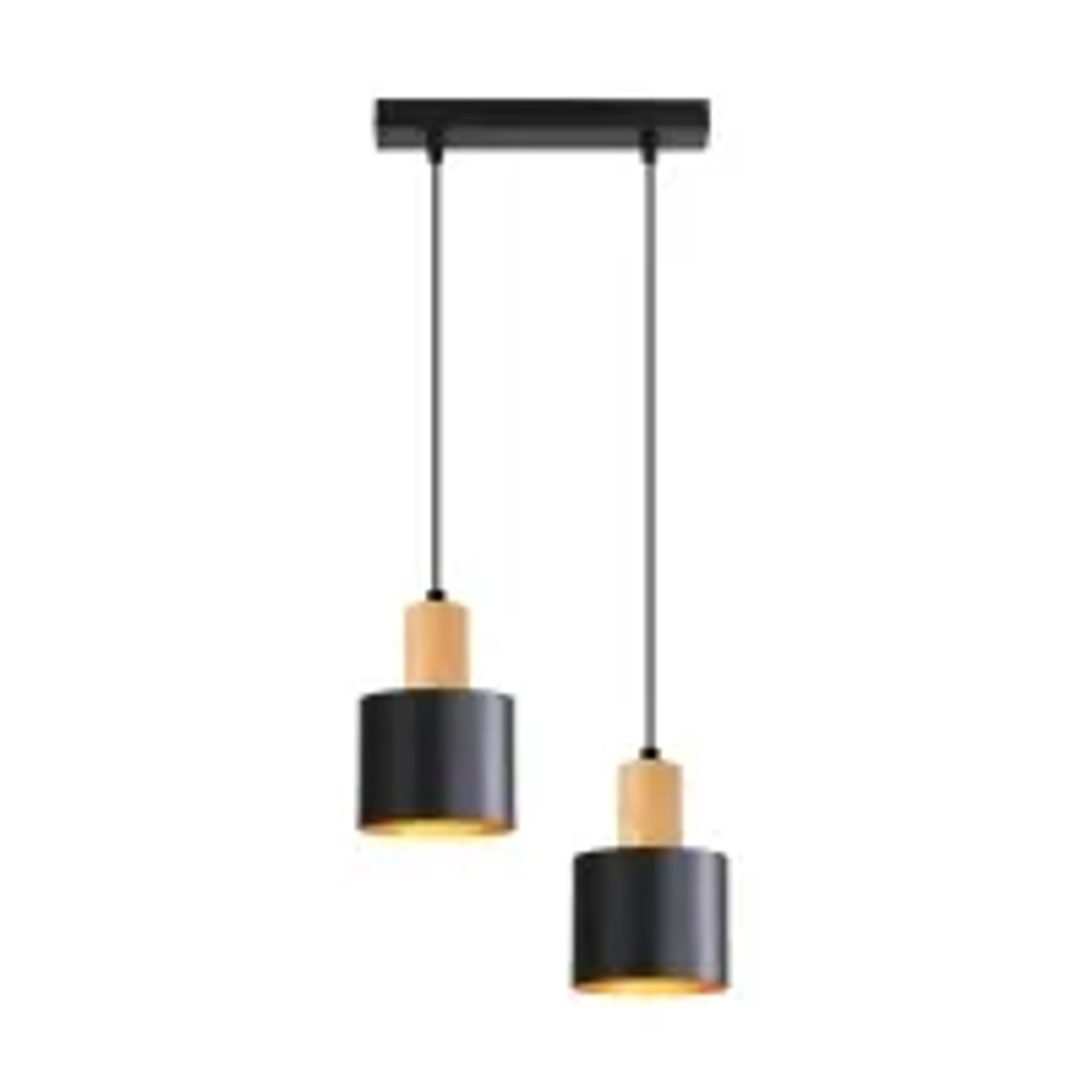 NETTLIFE Pendelleuchte aus Metall L174cm Schwarz 25W