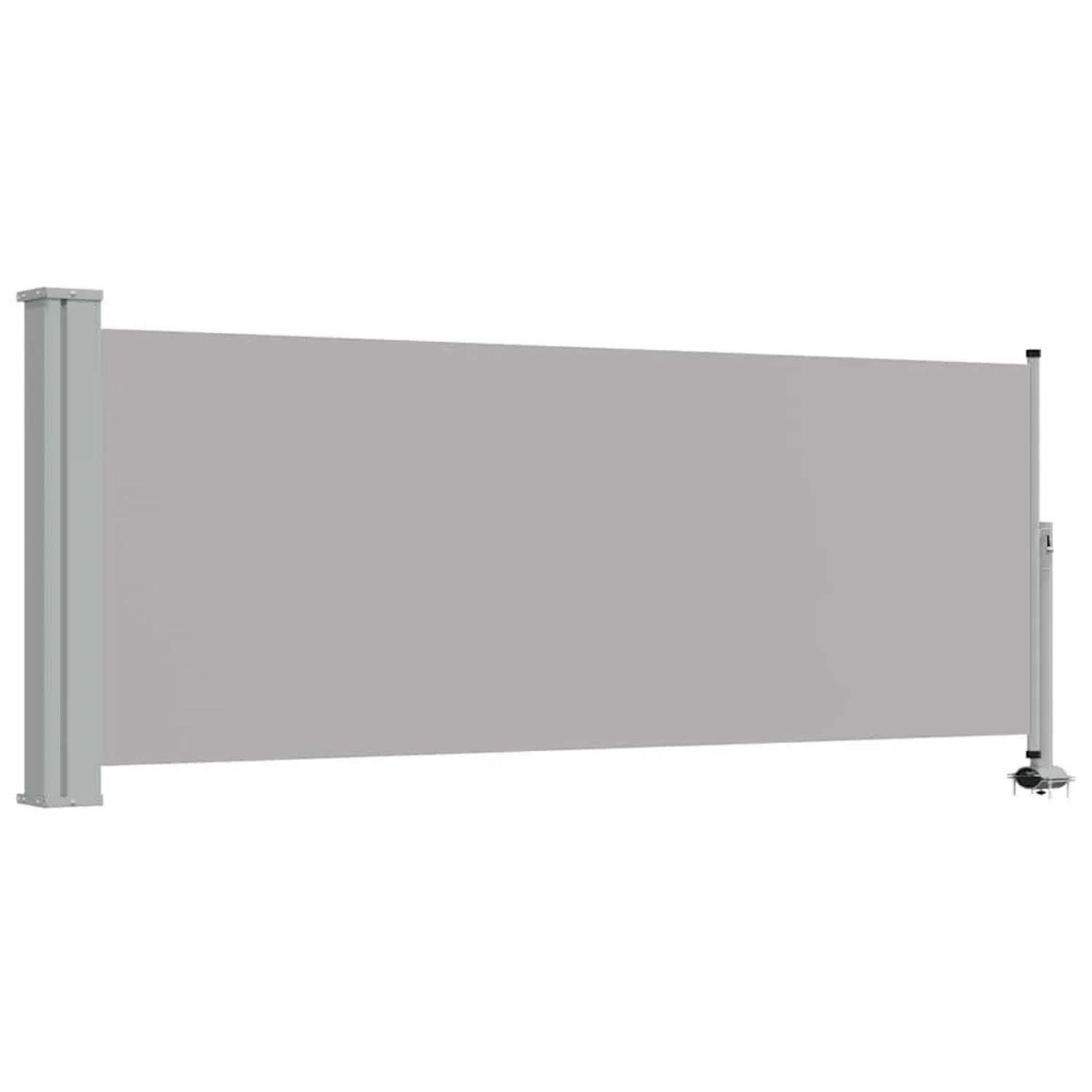 vidaXL Ausziehbare Seitenmarkise 100x300 cm Grau 45186