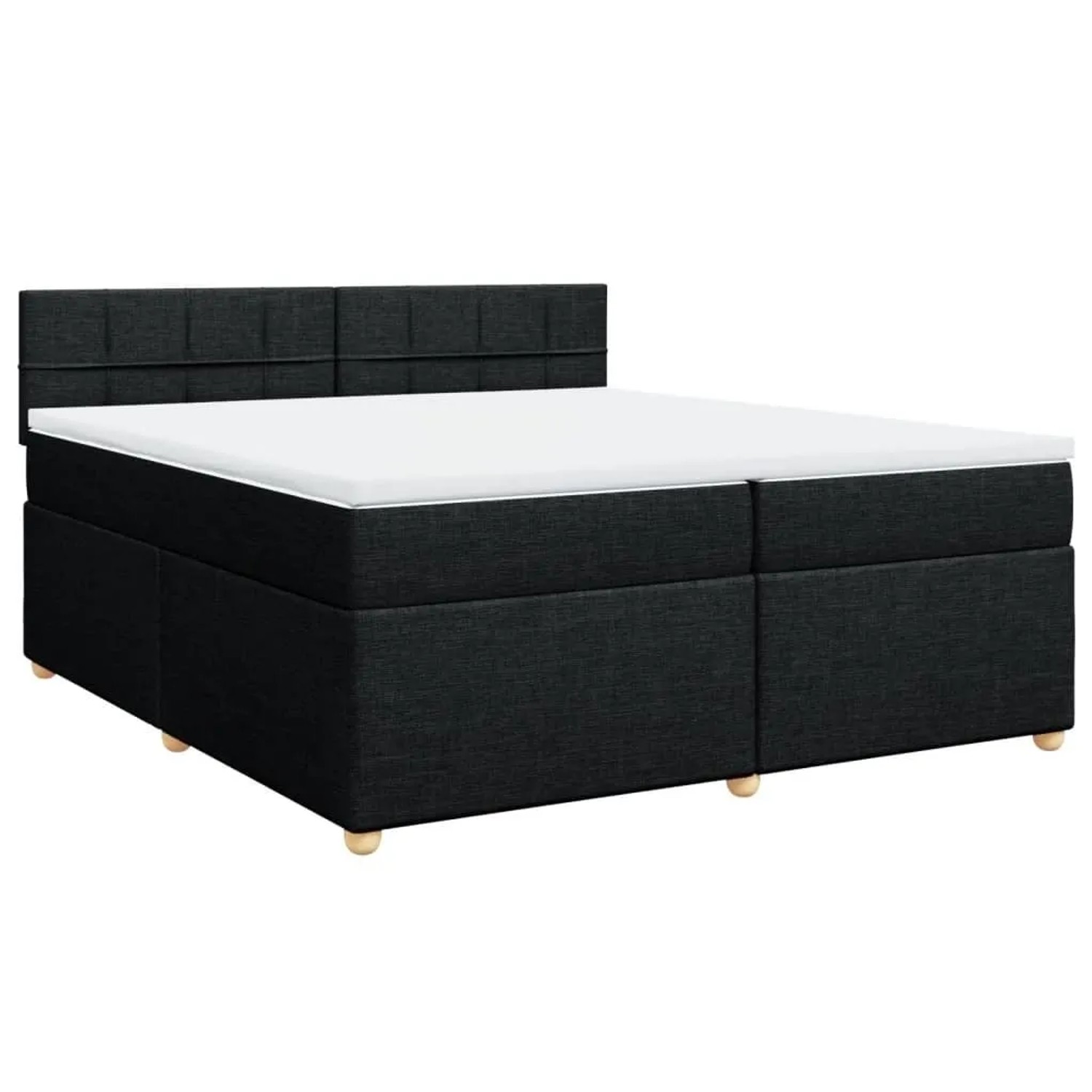 vidaXL Boxspringbett mit Matratze Schwarz 200x200 cm Stoff 3289089 günstig online kaufen