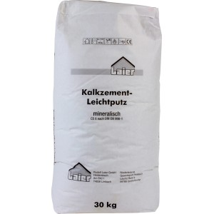 Sack Laier Kalkzementleichtputz PT-1 SLE 30kg, Putz für Innen- und Außenbereich.