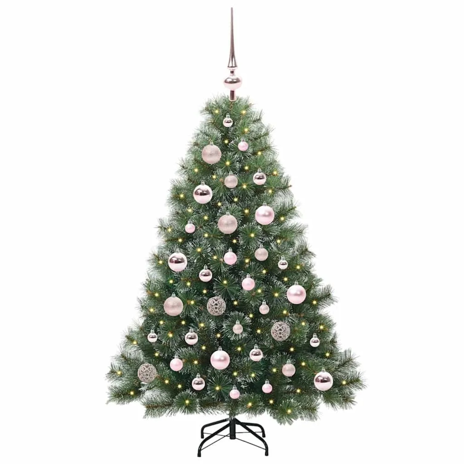 vidaXL Künstlicher Weihnachtsbaum mit 150 LEDs Grün 120 cm PE und PVC 3397824