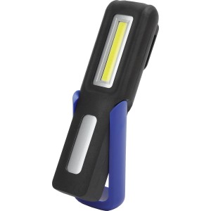Work-Line COB-LED Arbeitsleuchte mit blauem Standfuß. Taschenlampe für Werkstatt und Baustelle.