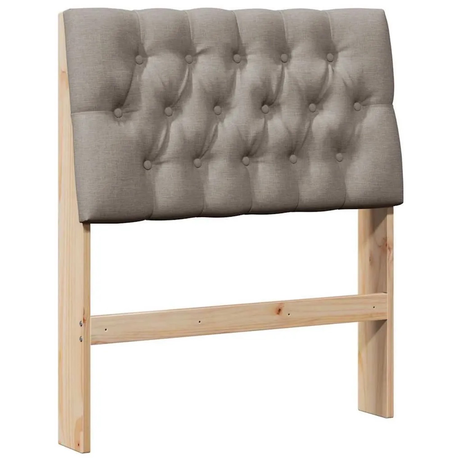 vidaXL Gepolstertes Kopfteil Taupe 75 cm Massives Kiefernholz 879372