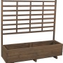 Gaspo Pflanzkasten Gmunden mit Spalier, 136x136x37 cm, Vintage Grau. Ideal für Garten und Terrasse.