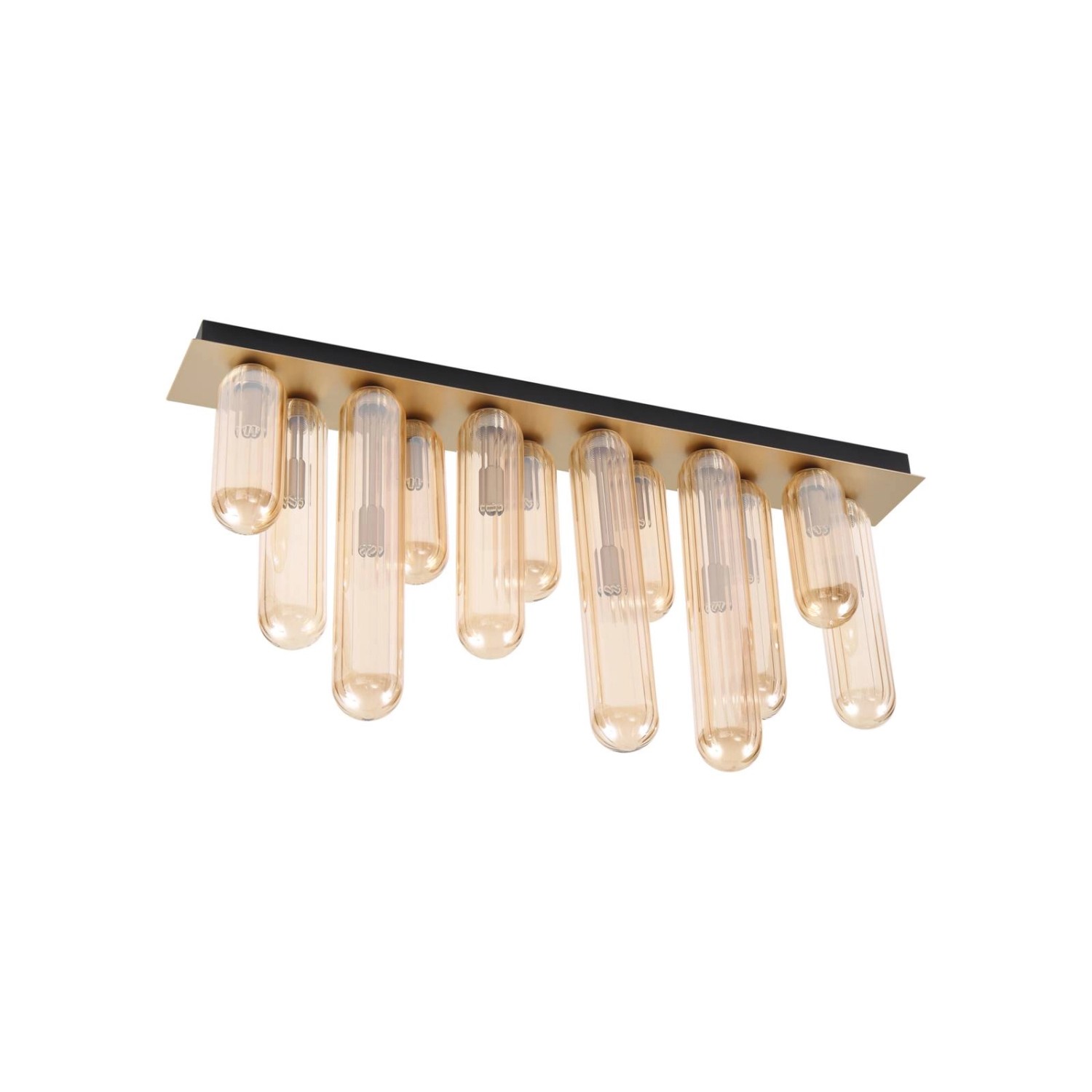 Lucande Deckenlampe Freylin 10020470 Retro Vintage Antik in Creme aus Glas 12-flammig G9 Wohnzimmerleuchte