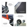 Details des PROREGAL Profi-Transportwagens BIG RHINO 300: Klappsystem, Anti-Rutsch, Ösen, Rollen.