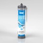 Knauf Sanitär-Silikon, zementgrau, 300ml Kartusche. Silikon für Bad und Sanitärbereich, schützt vor Schimmel.