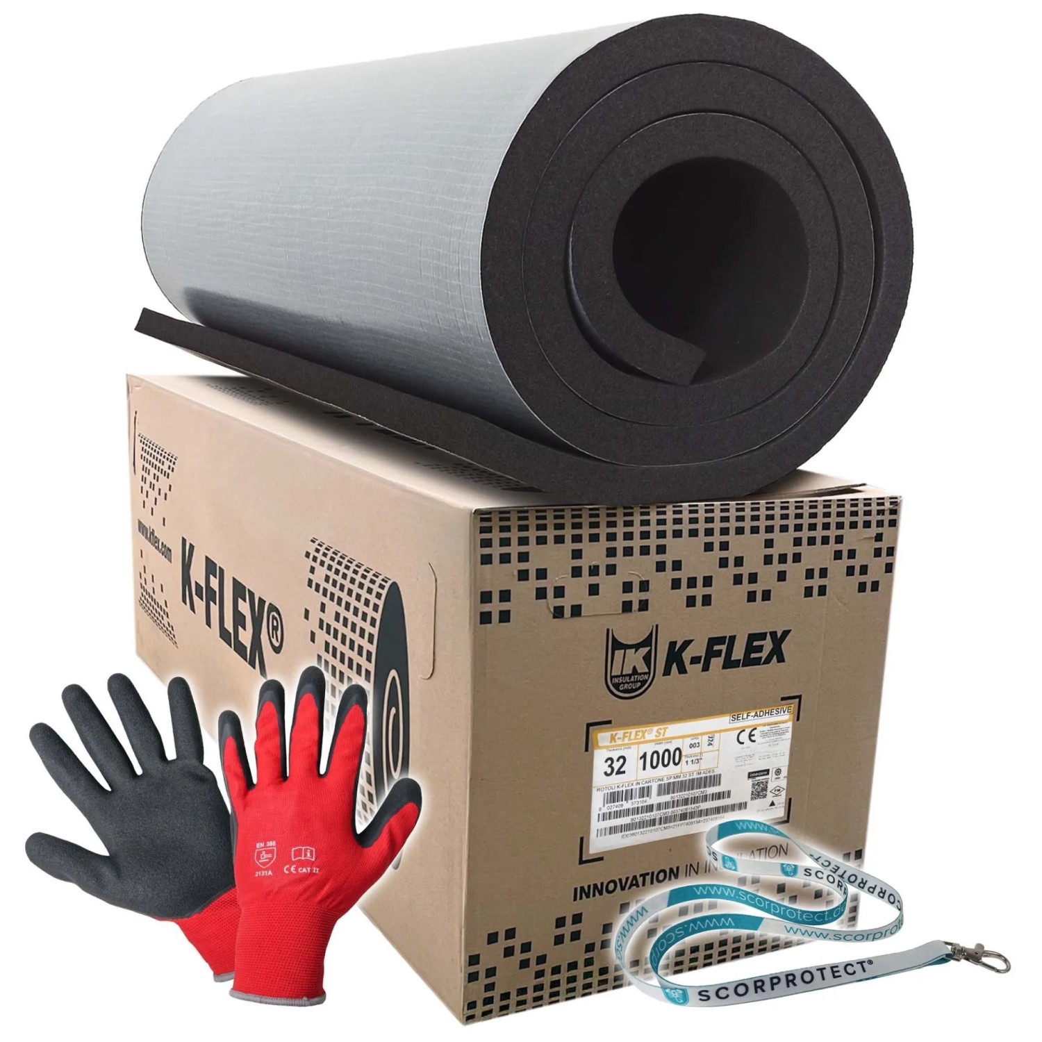 Scorprotect K Flex ST Isolierplatte Selbstklebend Isolierstärke 32 MM X 1 M X 3 M Mit Zubehör