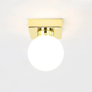 EASYLIGHT Deckenlampe Kugel Schirm 9 cm Breit In Gold G9 Metall Glas