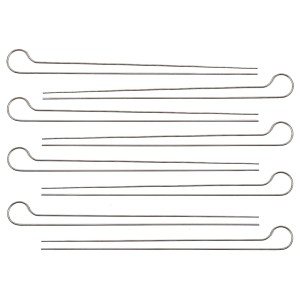 Weber Doppelspieße, 8 Stück, aus beschichtetem Stahl für Grillgut.