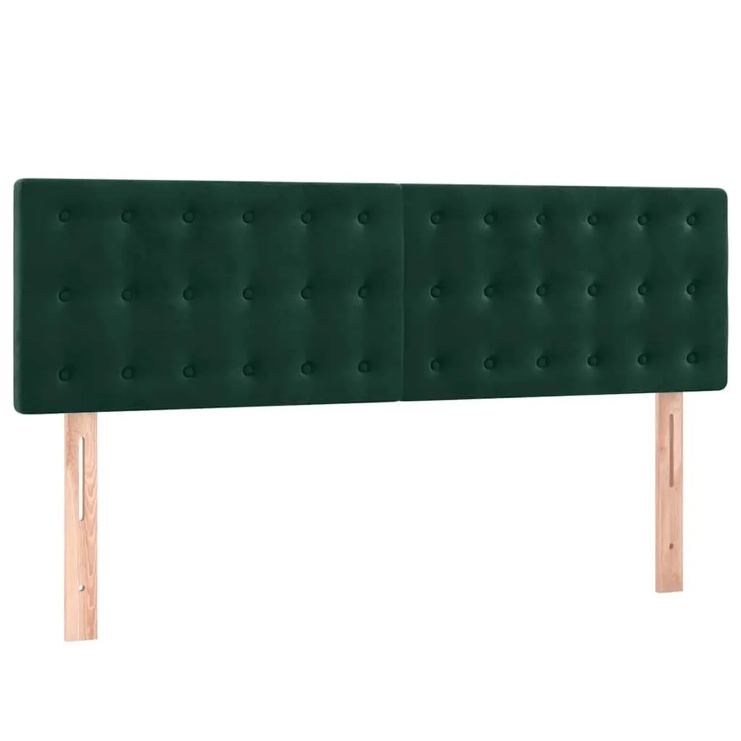 vidaXL Kopfteile 2 Stk Dunkelgrün 72x5x78/88 cm Samt 346473