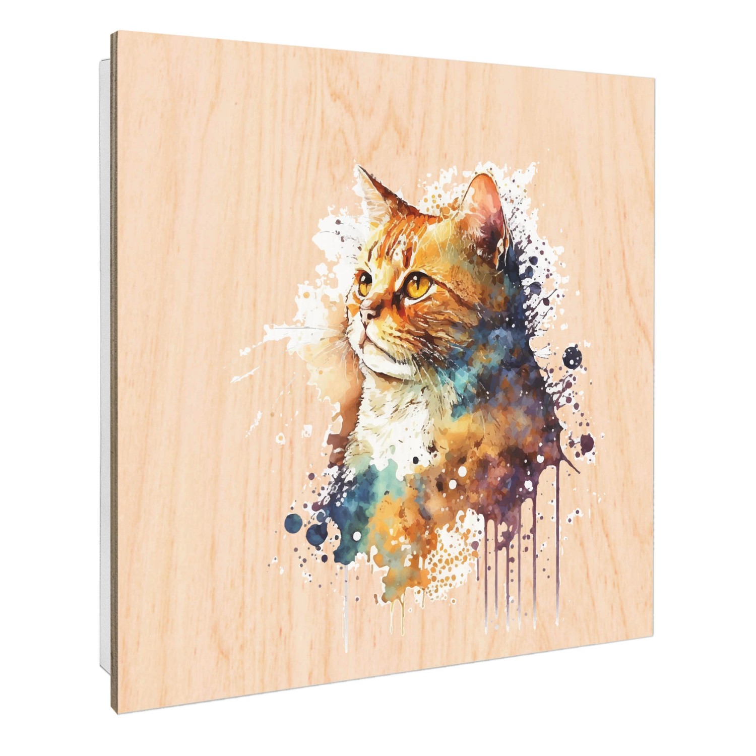 Banjado Schlüsselkasten mit Holzfront 30x30cm Weiß Scharnier Links 50 Haken günstig online kaufen