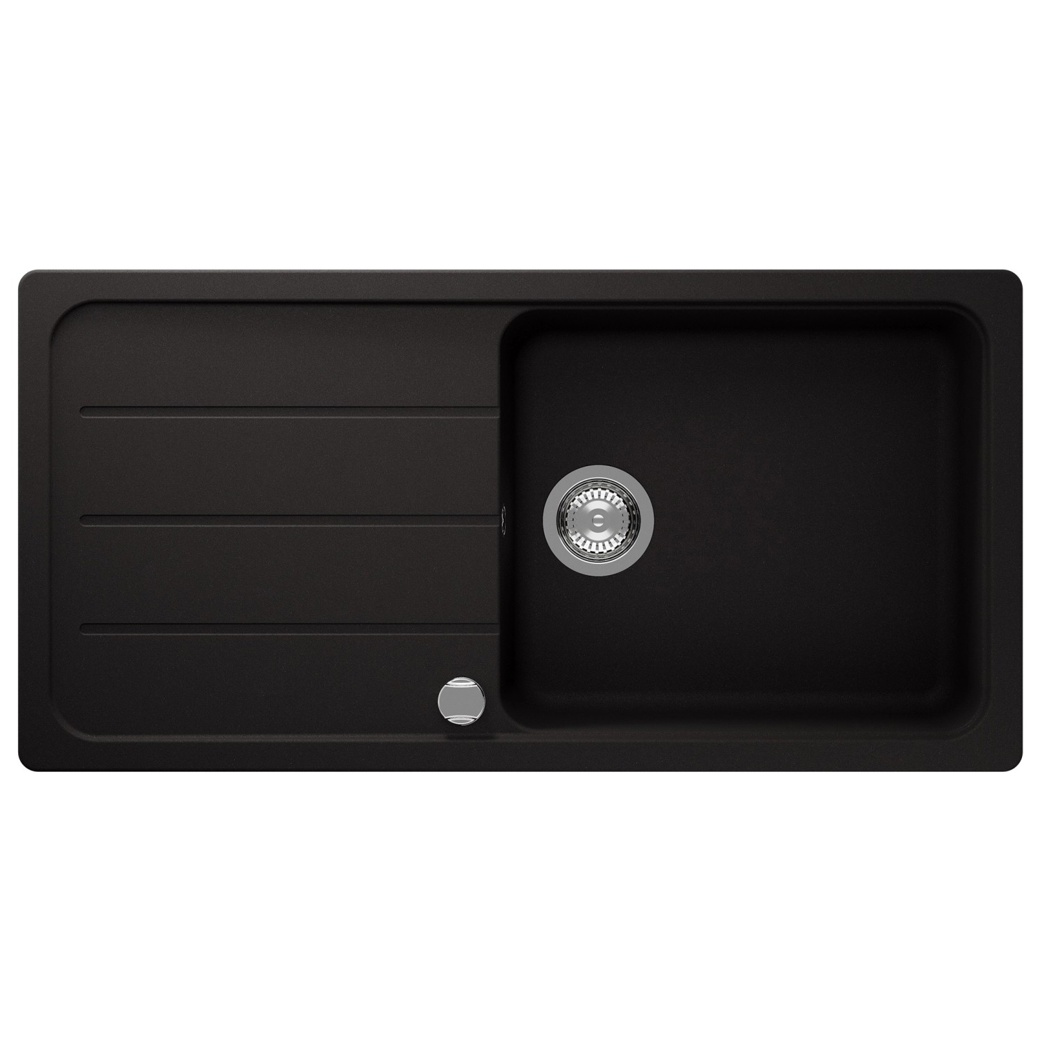 Respekta Einbauspüle Massivgranit Austin 100 cm x 50 cm Schwarz günstig online kaufen