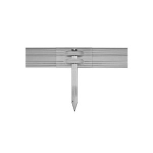 Green-Split Erdanker-Set 10 Stück für Rasenkante 14 cm Höhe Metall Silber