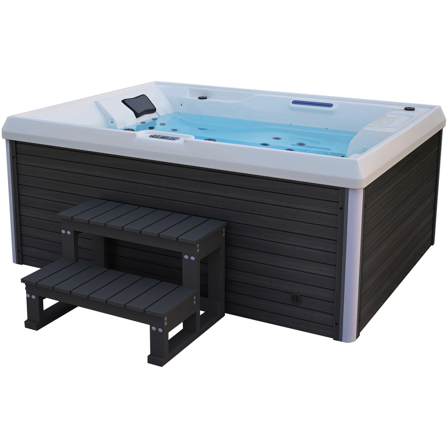 Home Deluxe Whirlpool Stream für 3 Personen 211 x 156,5 x 74,05 cm