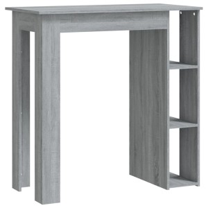 Grauer Bartisch mit Regal Sonoma, 102x50x103,5 cm, aus Holzwerkstoff.