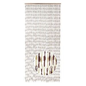 Kobolo Türvorhang aus Papier mit Knoten, beige-braun, 100x220 cm. Dekoartikel & Insektenschutz für Türen.