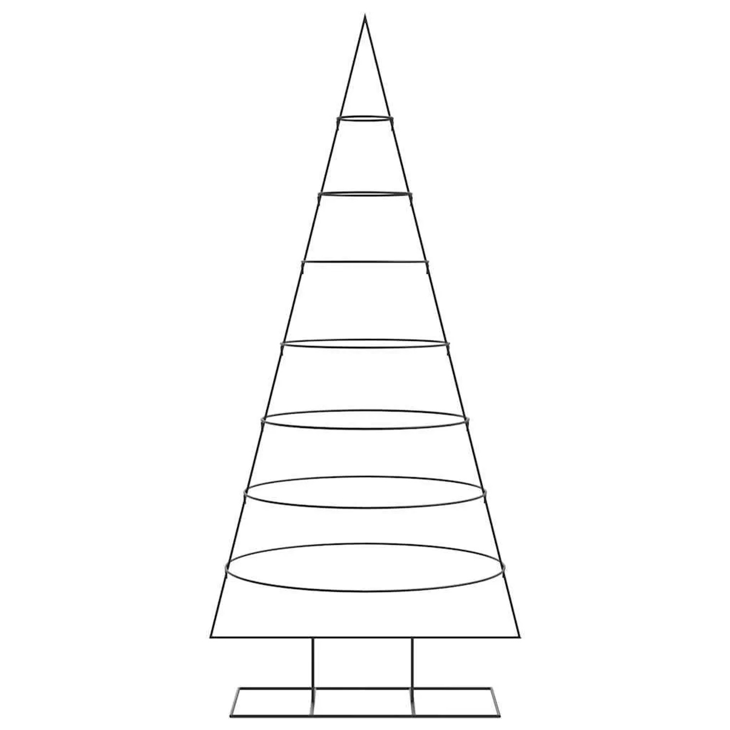 vidaXL Metall-Weihnachtsbaum zum Dekorieren Schwarz 210 cm 4018950
