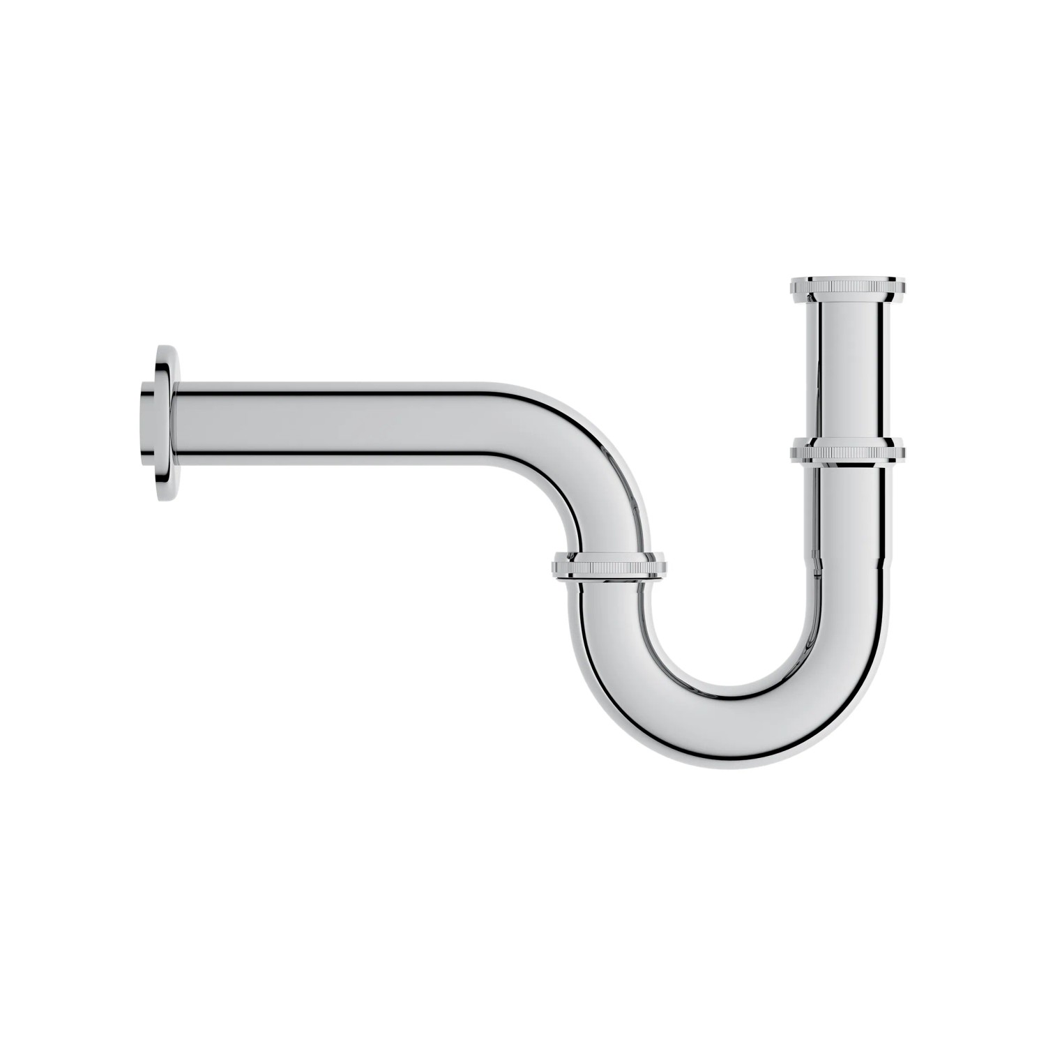 Verchromter Siphon für baliv Waschtisch 60 cm, Teil des Waschtischsets.