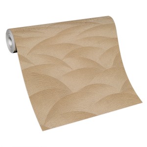 Rolle Guido Maria Kretschmer Vliestapete Sparkling Sea in Gold mit Wellenmuster.