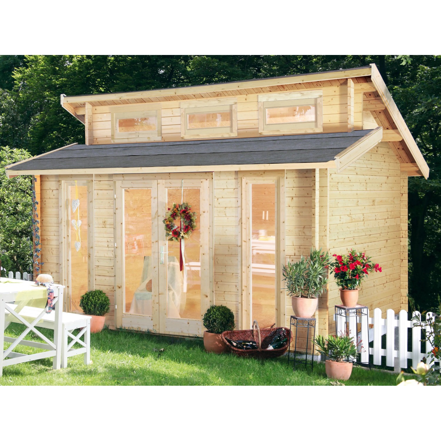 Wolff Finnhaus Holz-Gartenhaus Langeoog 40 400 cm x 310 cm