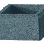 Graues Gartenmauer Pfeilerelement, 37x37x20 cm, strukturiert für Mauersysteme.