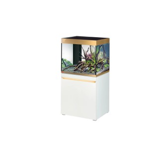 Eheim Incpiria 230 Gold Aquarium-Kombination mit Unterschrank und LED-Beleuchtung.